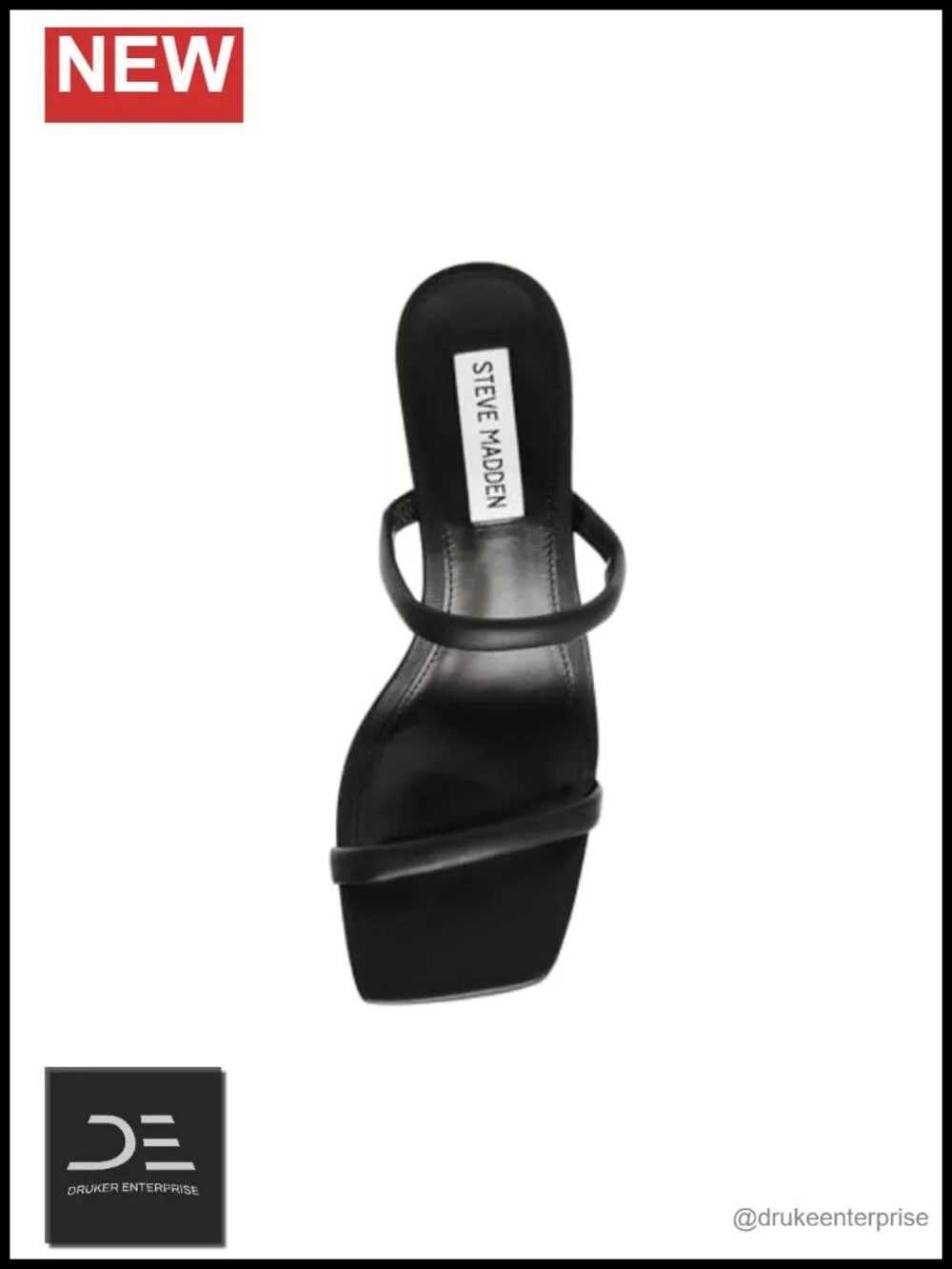 Rhinestone Double-Strap Heeled Sandals Block Heel 3 Inch Women's Shoes